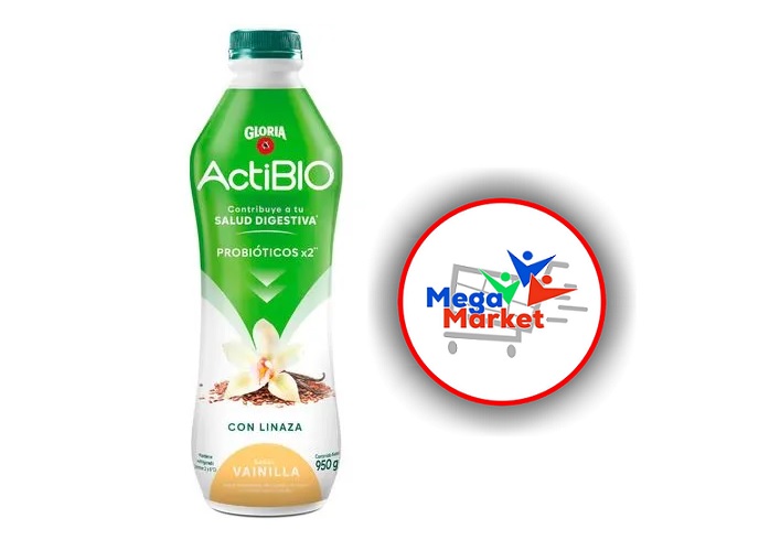 YOGURT GLORIA ACTIBIO VAINILLA CON LINAZA X 950GR