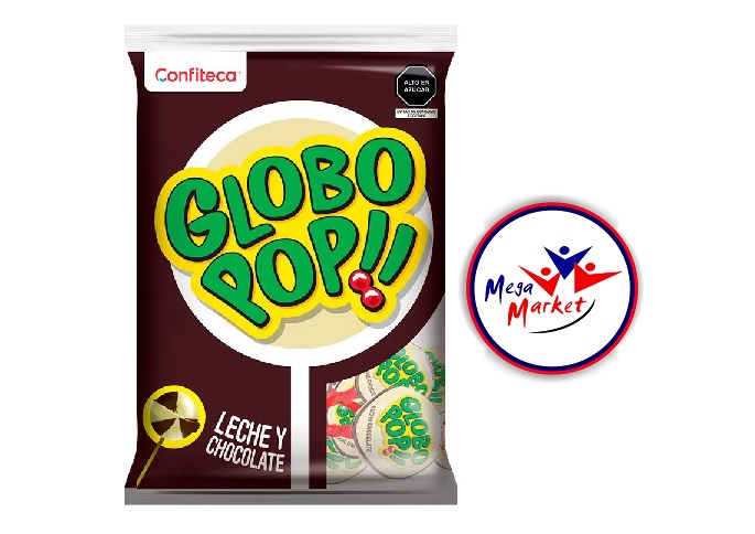 CHUPETIN GLOBO POP LECHE/CHOCOLATE * 24 UND
