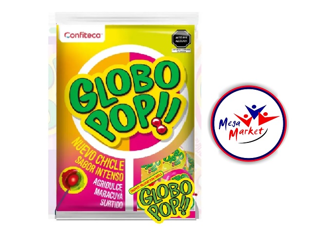 CHUPETIN GLOBO POP MARACUYA * 25 UND