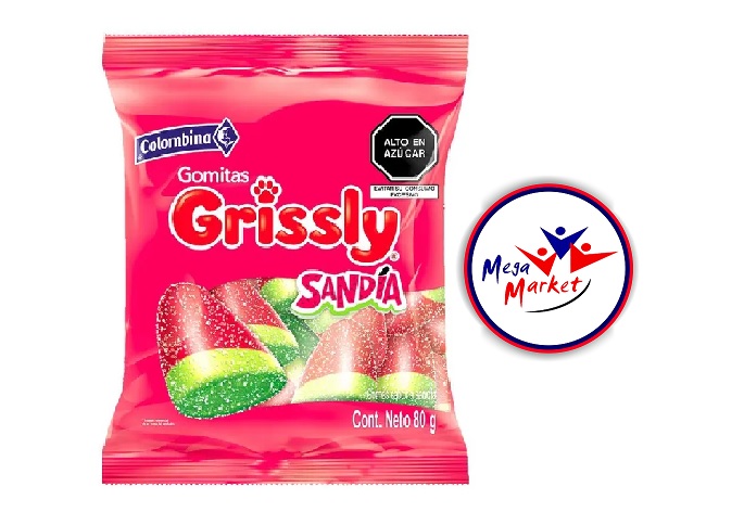 GOMITAS GRISSLY SANDIA X 80 GR