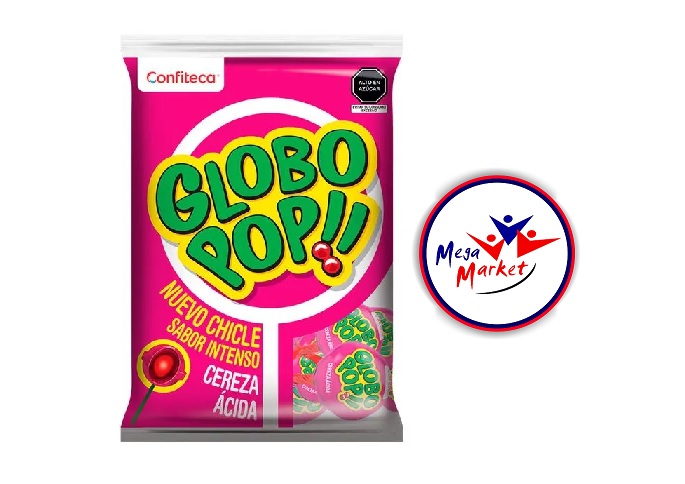 CHUPETIN GLOBO POP CEREZA ACIDA * 24 UND